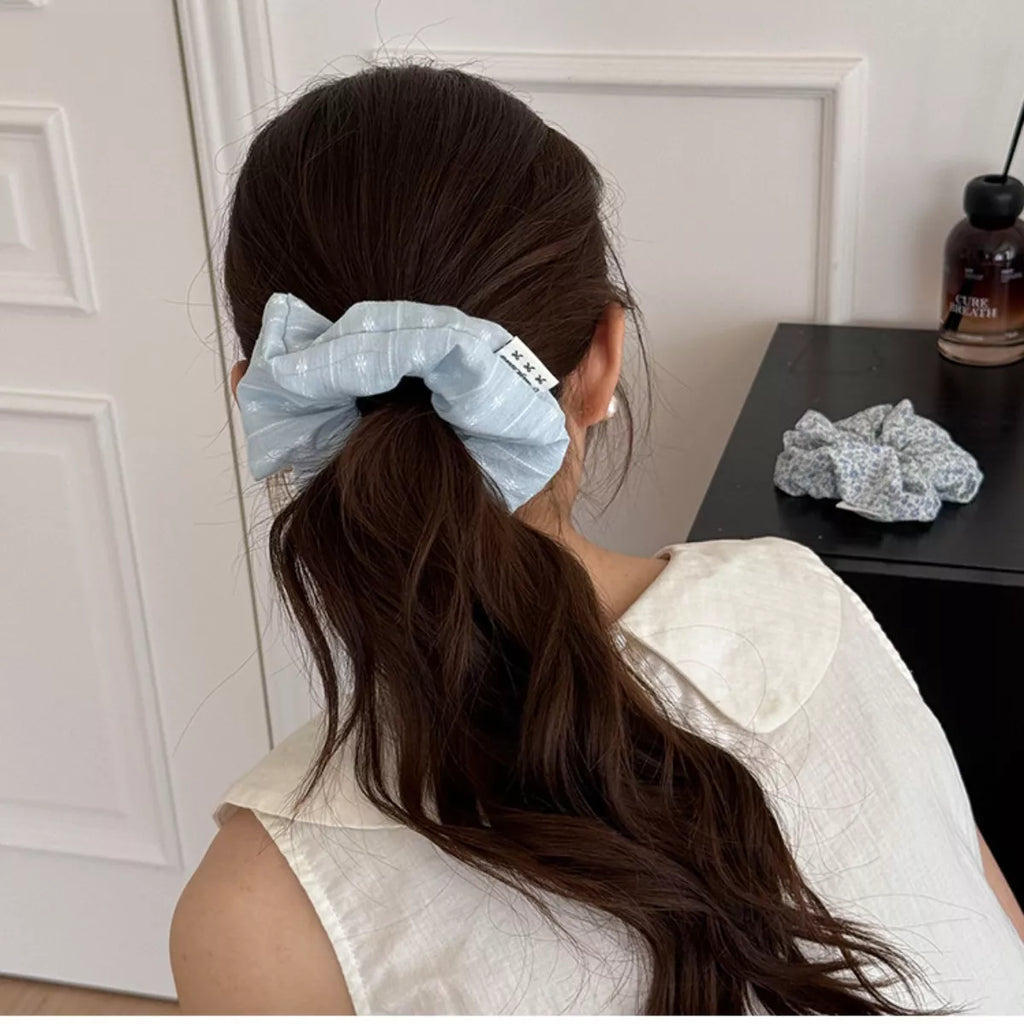 Floral Hair Scrunchie Set (6-Piece) – Polyester, additional product photo – Varex HQ