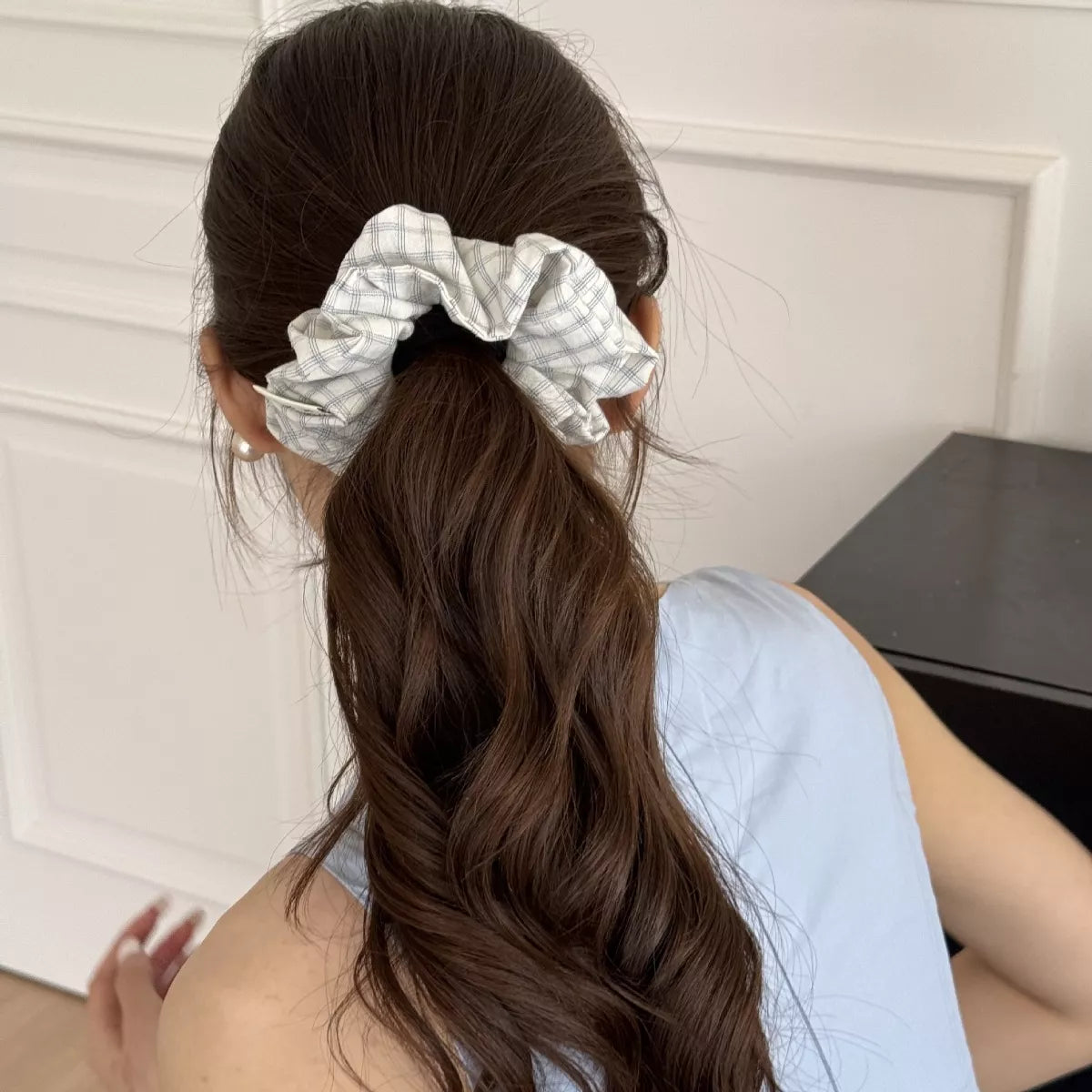Floral Hair Scrunchie Set (6-Piece) – Polyester, additional product photo – Varex HQ