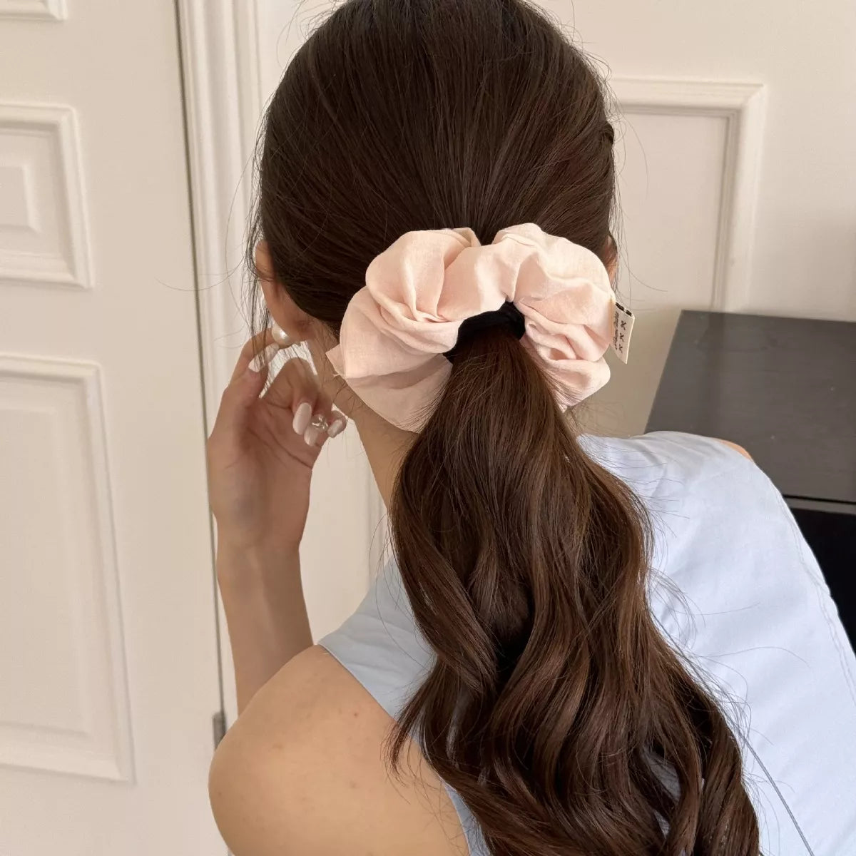 Floral Hair Scrunchie Set (6-Piece) – Polyester, additional product photo – Varex HQ