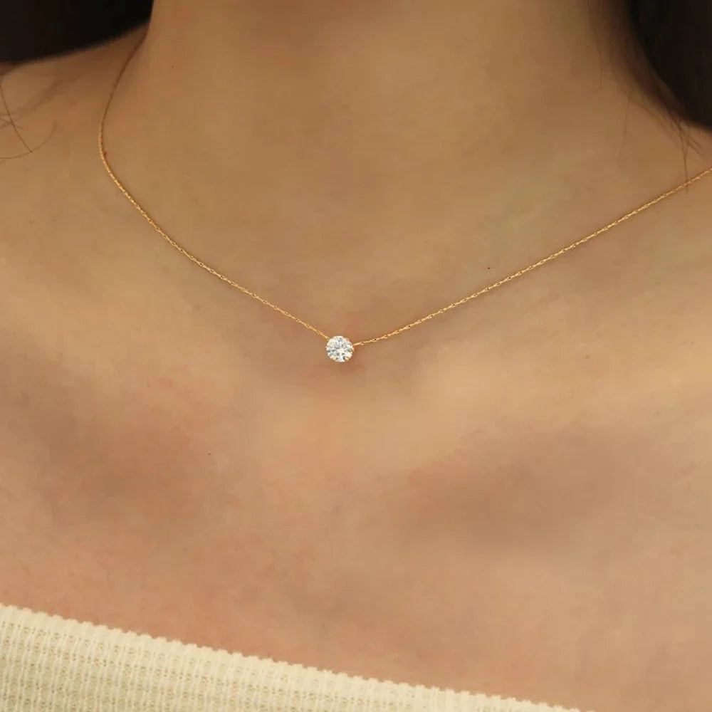 Dainty Gold CZ Necklace