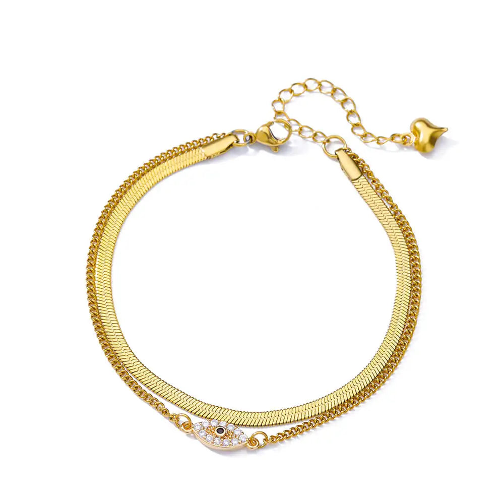 Boho Drop Anklet – Gold-Tone Stainless Steel | Varex HQ