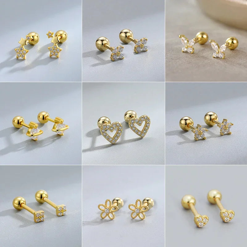 Sparkle Screw-Back Cartilage Studs