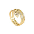 Coiled Silver Snake Ring