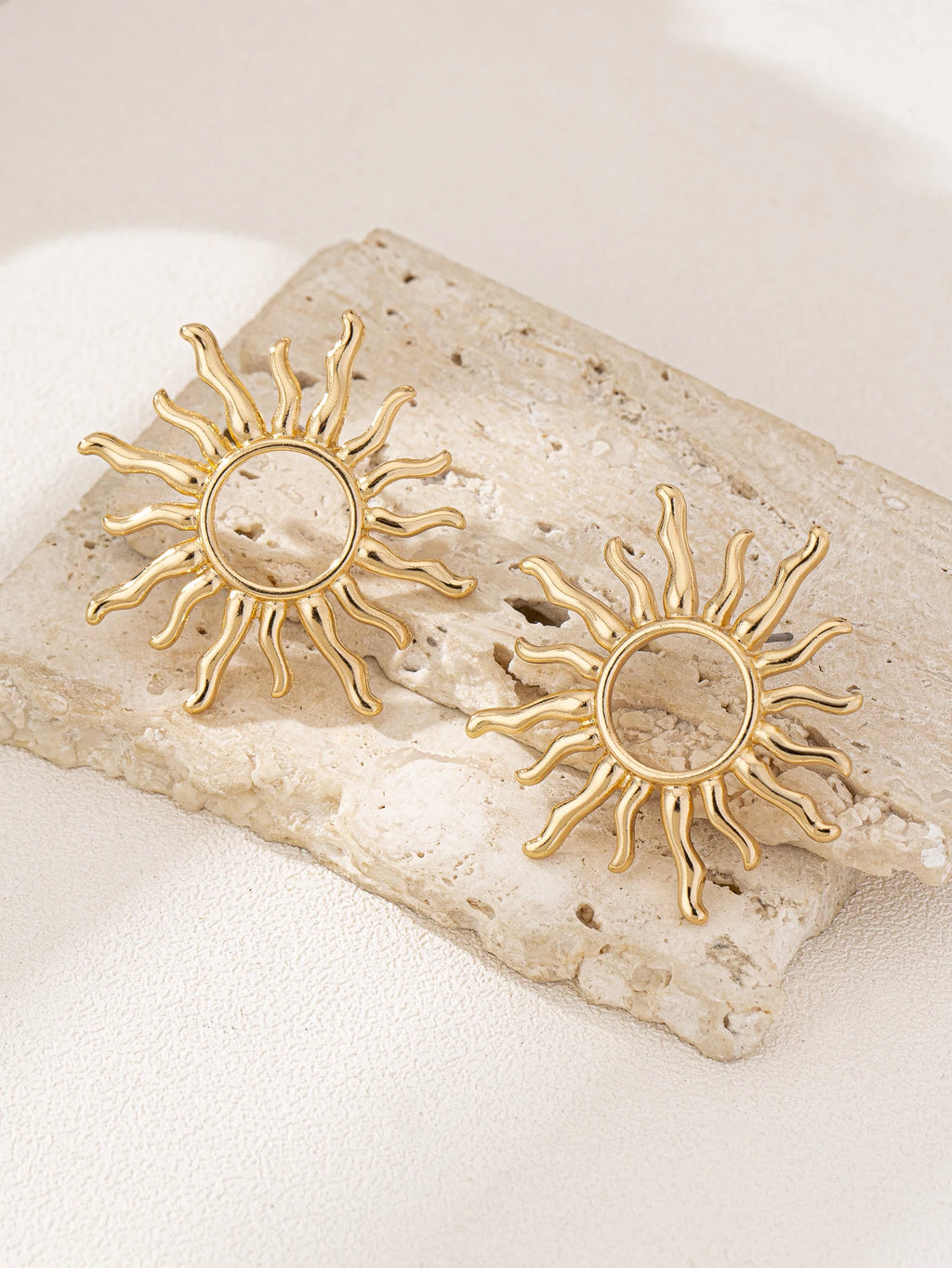 Elegant Sunflower Stud Earrings