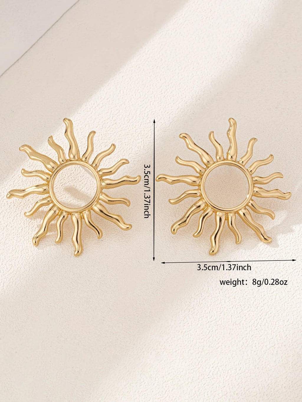 Elegant Sunflower Stud Earrings