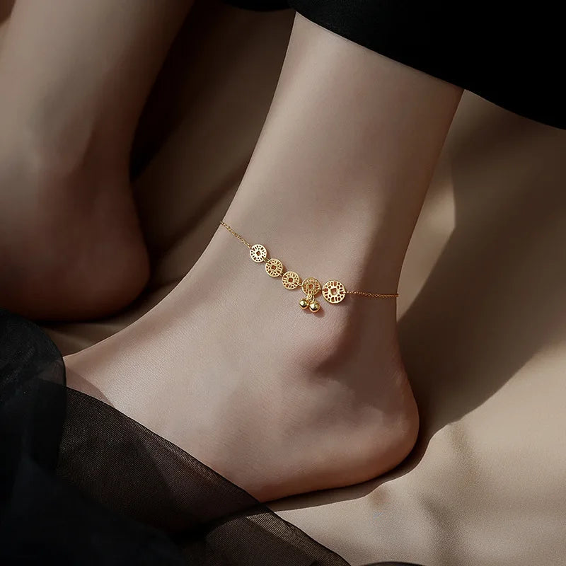 Dazzling Chain Anklet – Silver-Tone, Clear CZ | Varex HQ