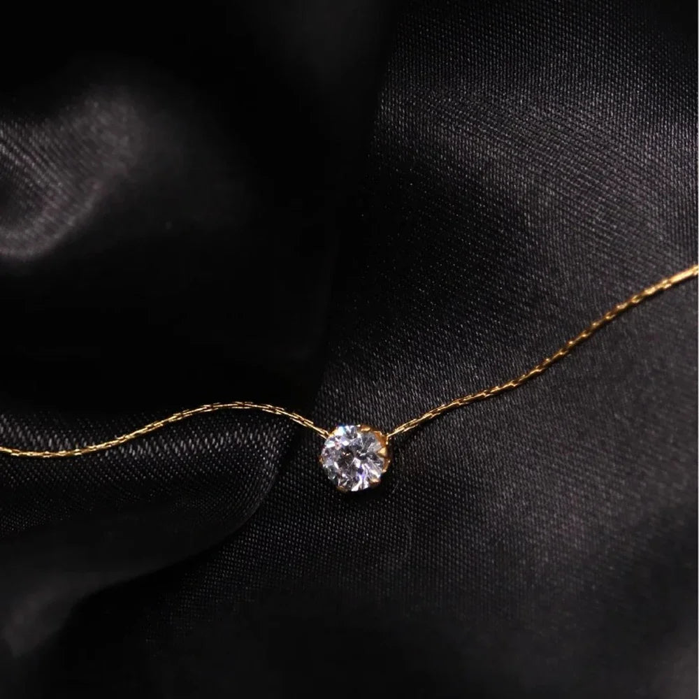 Dainty Gold CZ Necklace