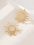 Elegant Sunflower Stud Earrings