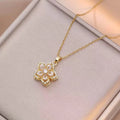 Rotatable Gold Flower Necklace