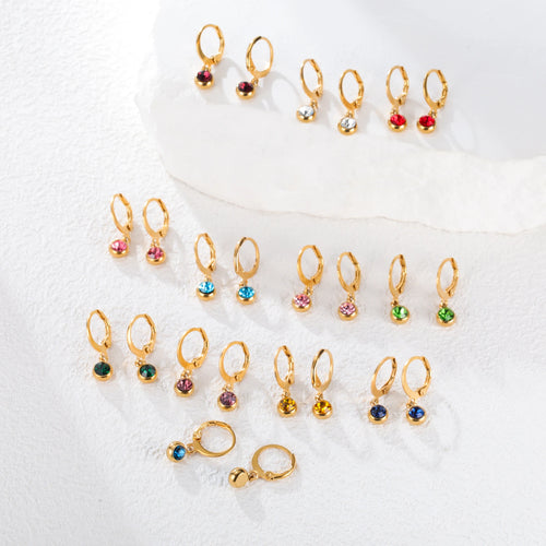 Birthstone Drop Earrings Gold or Silver-Tone – Varex HQ