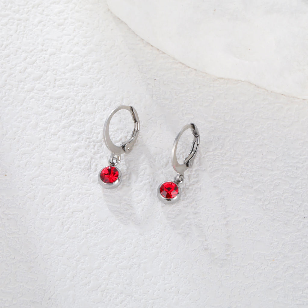 Birthstone Drop Earrings Gold or Silver-Tone – view 5 – Varex HQ