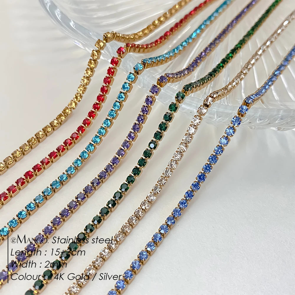 Birthstone Zirconia Bracelet – Gold or Silver-Tone, additional product photo – Varex HQ