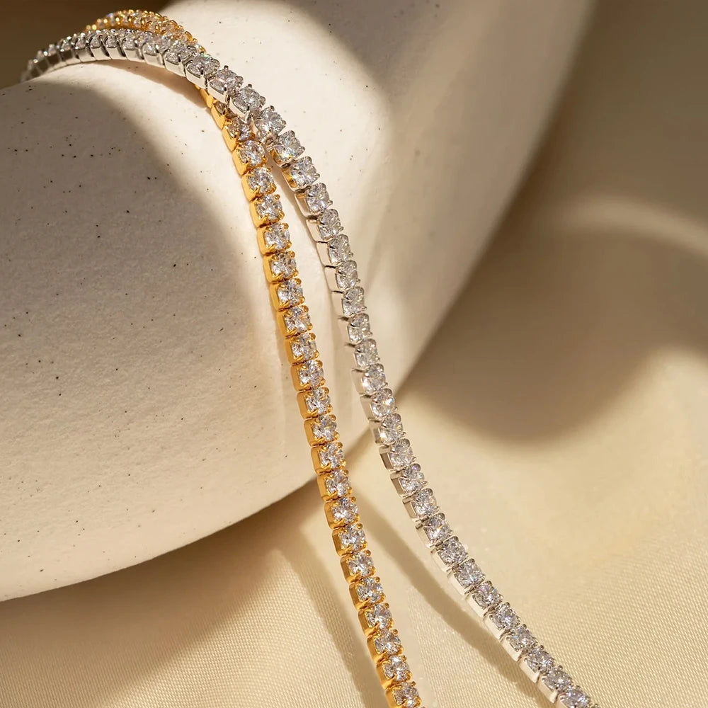 Birthstone Zirconia Bracelet – Gold or Silver-Tone, additional product photo – Varex HQ