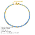 Birthstone Zirconia Bracelet – Gold or Silver-Tone, MAR-Gold Color – Varex HQ