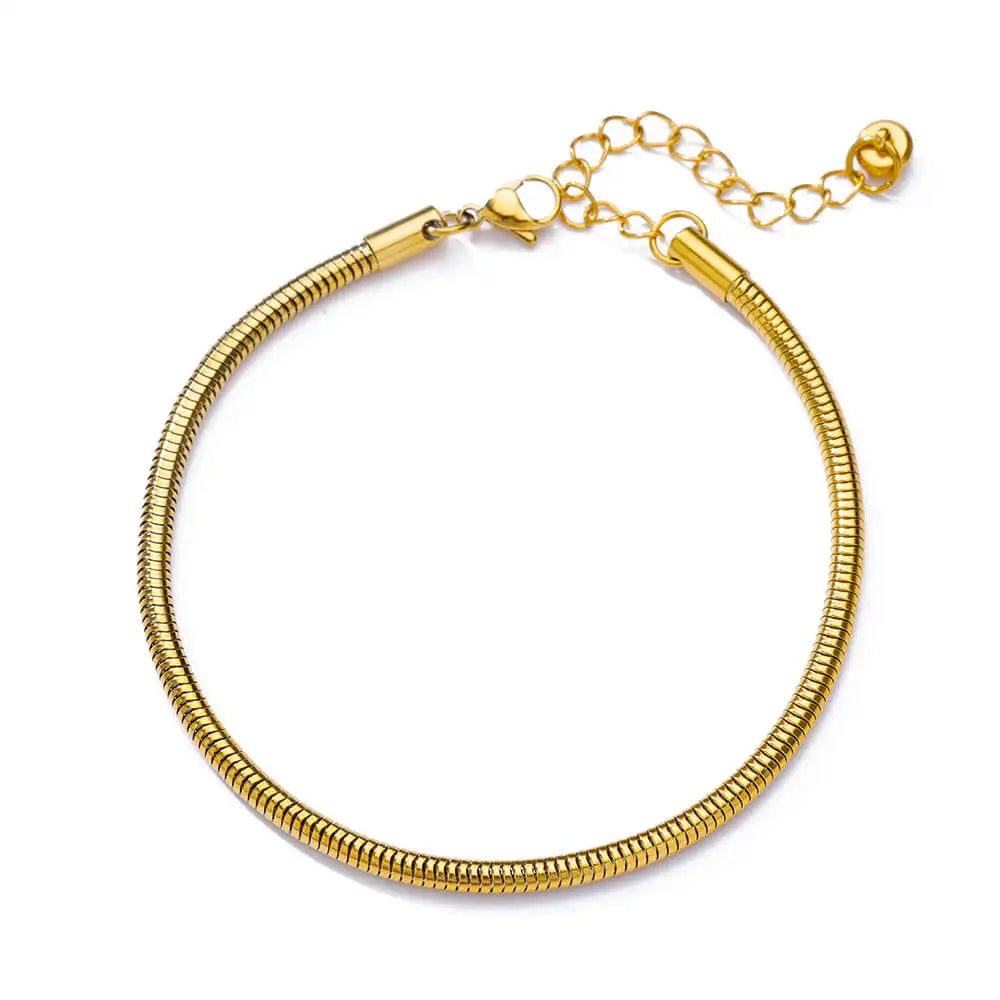 Boho drop anklet in gold-tone stainless steel, style 9, Varex HQ