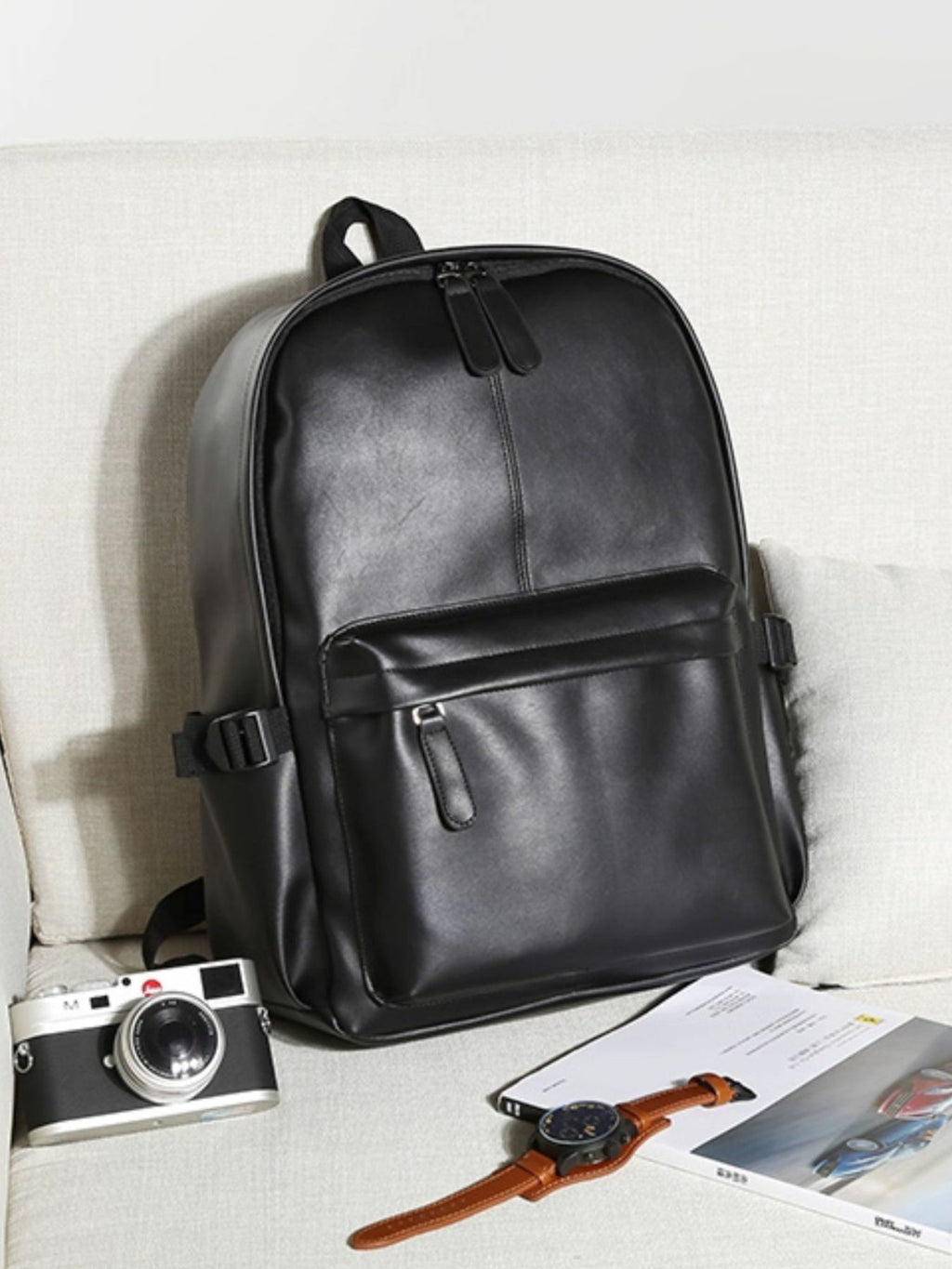 Classic Backpack - Vegan Leather - view 2 - Varex HQ