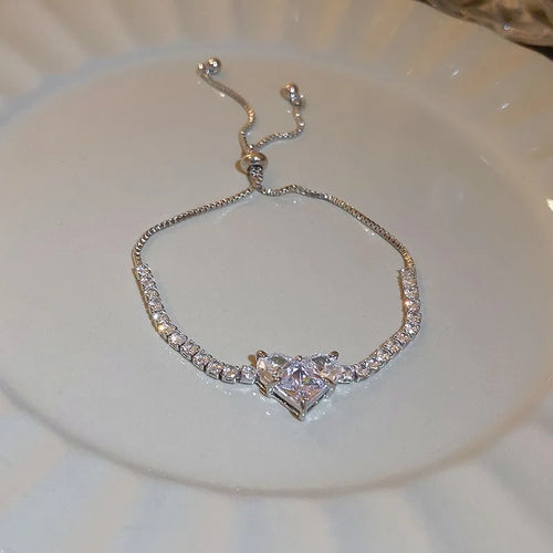 Crystal wave tennis bracelet, brilliant rhinestone pave - Varex HQ