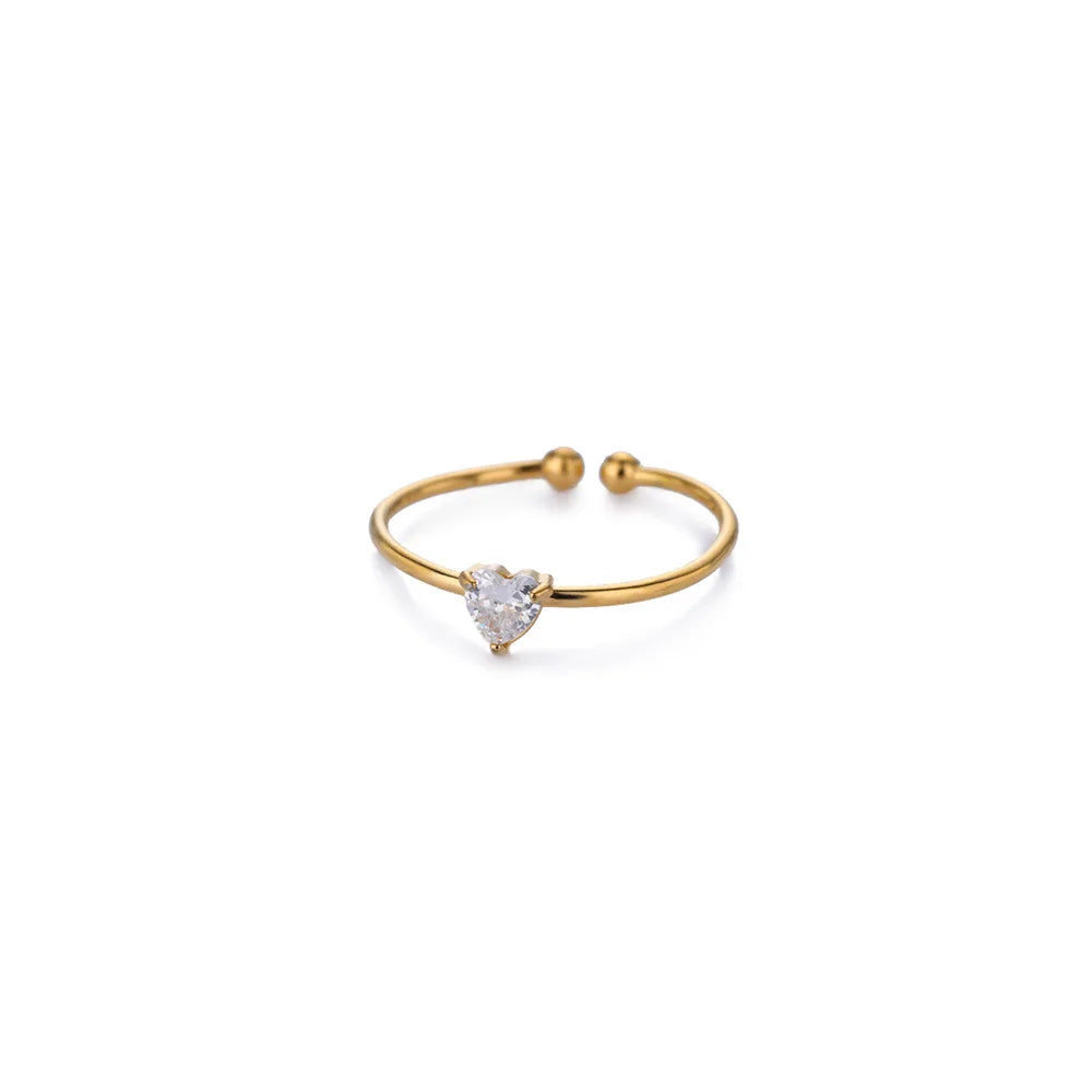 Custom Gold-Tone Birthstone Heart Ring – view 16 – Varex HQ