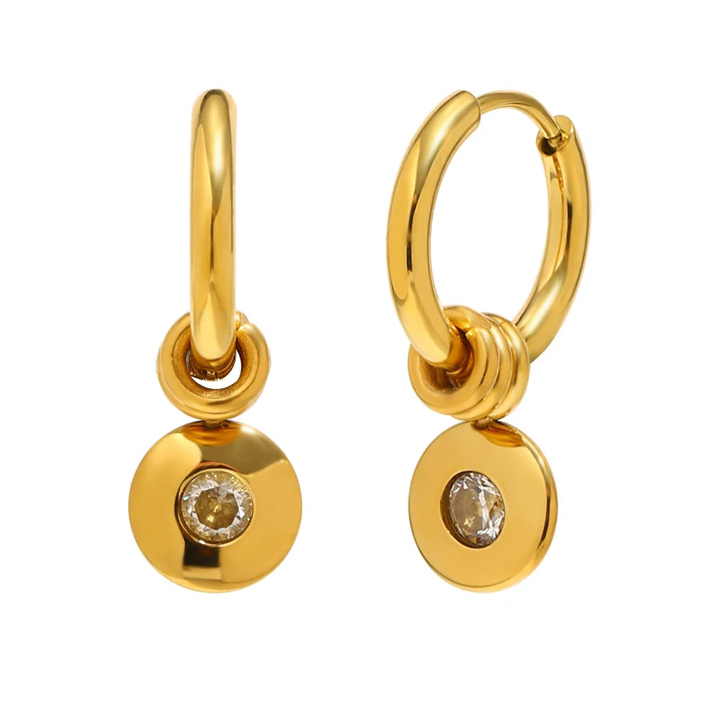 Custom Gold-Plated Birthstone Hoop Earrings – view 10 – Varex HQ
