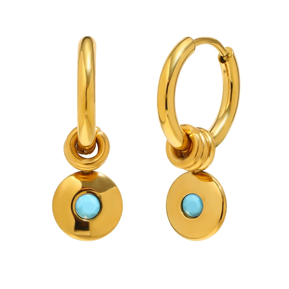 Custom Gold-Plated Birthstone Hoop Earrings – view 16 – Varex HQ