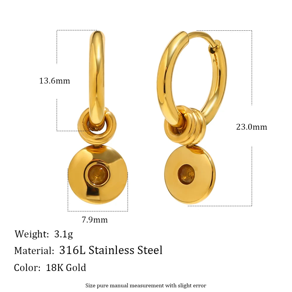 Custom Gold-Plated Birthstone Hoop Earrings – view 17 – Varex HQ