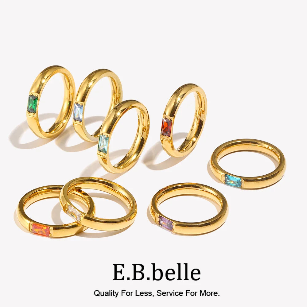 Custom Gold-Plated Birthstone Ring – view 2 – Varex HQ