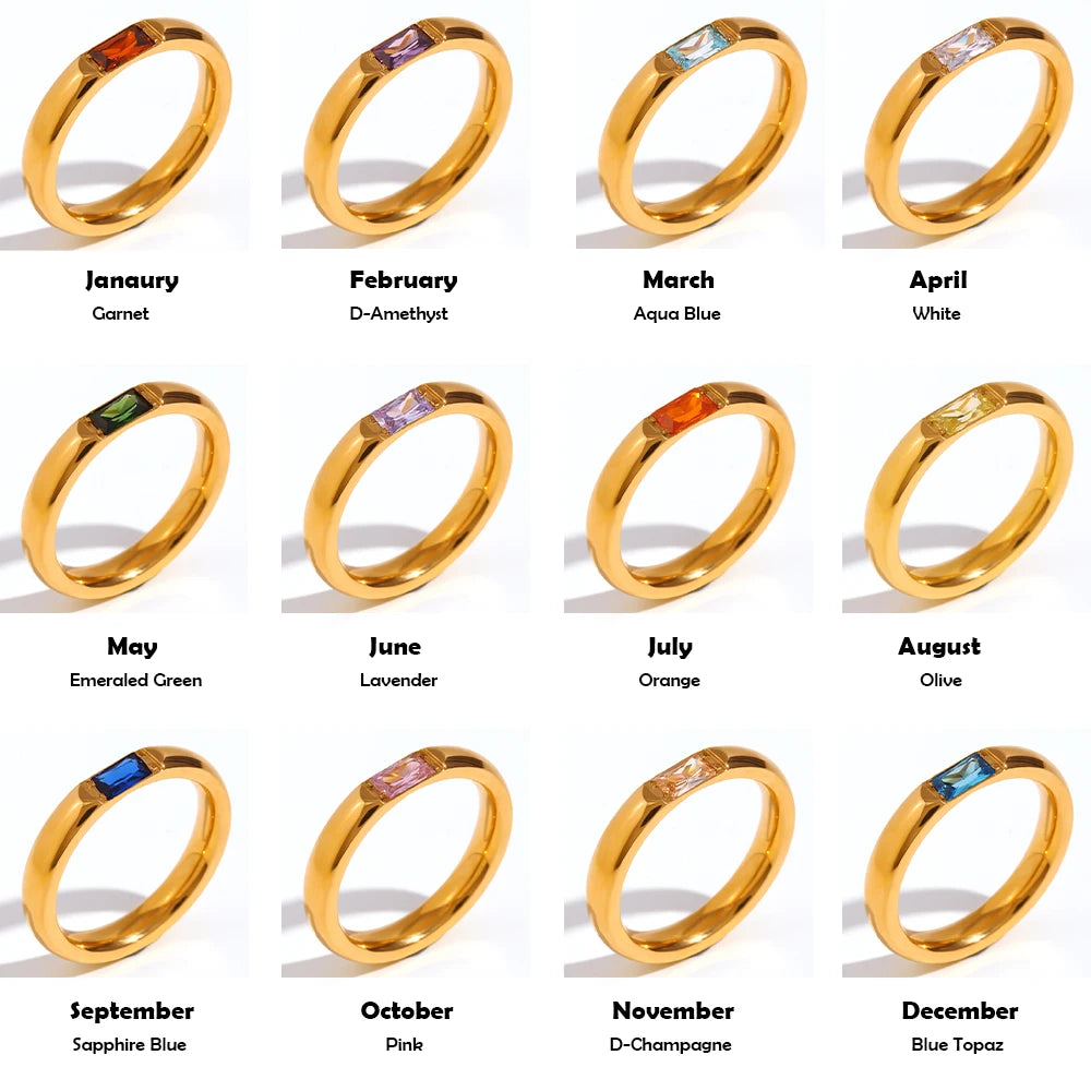 Custom Gold-Plated Birthstone Ring – view 5 – Varex HQ