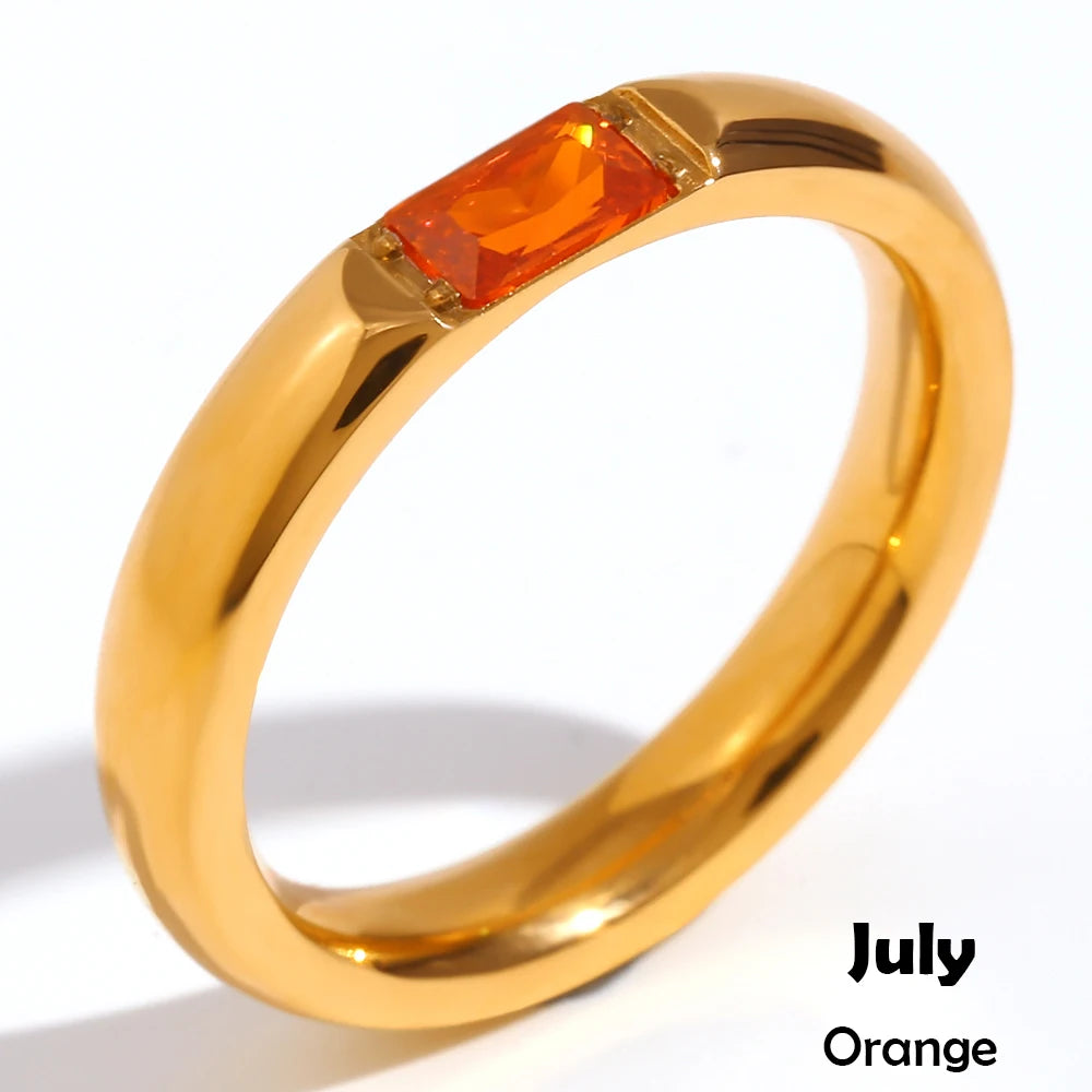 Custom Gold-Plated Birthstone Ring – view 7 – Varex HQ