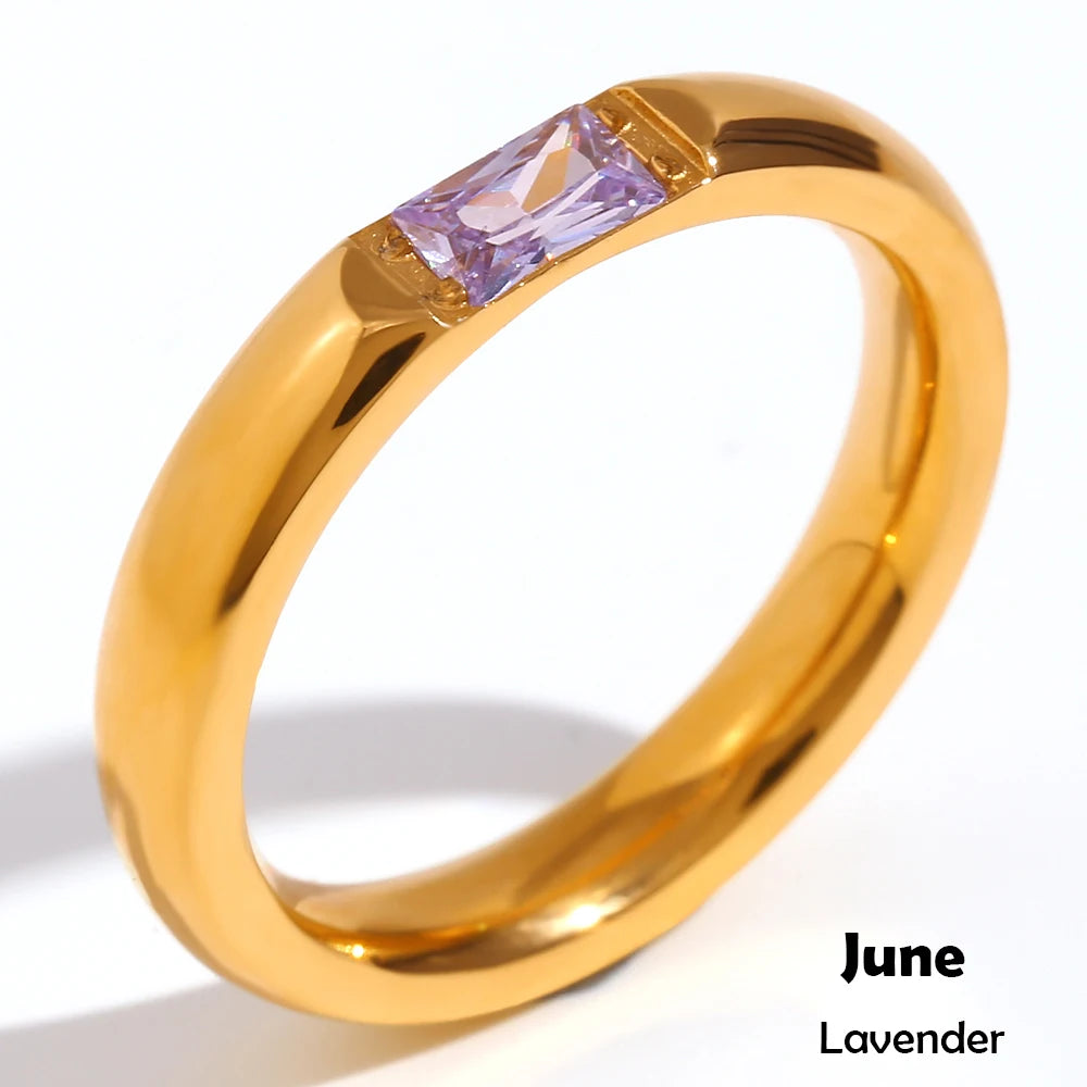 Custom Gold-Plated Birthstone Ring – view 8 – Varex HQ