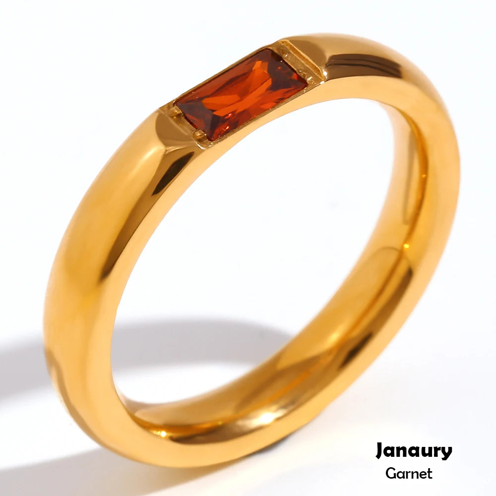 Custom Gold-Plated Birthstone Ring – view 9 – Varex HQ