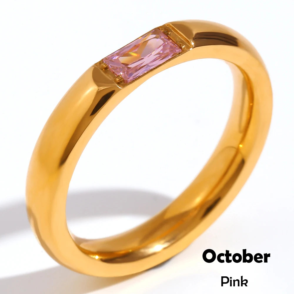 Custom Gold-Plated Birthstone Ring – view 10 – Varex HQ