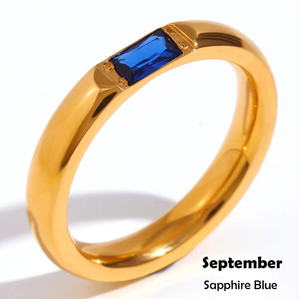 Custom Gold-Plated Birthstone Ring – view 11 – Varex HQ