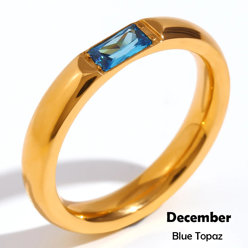 Custom Gold-Plated Birthstone Ring – view 12 – Varex HQ