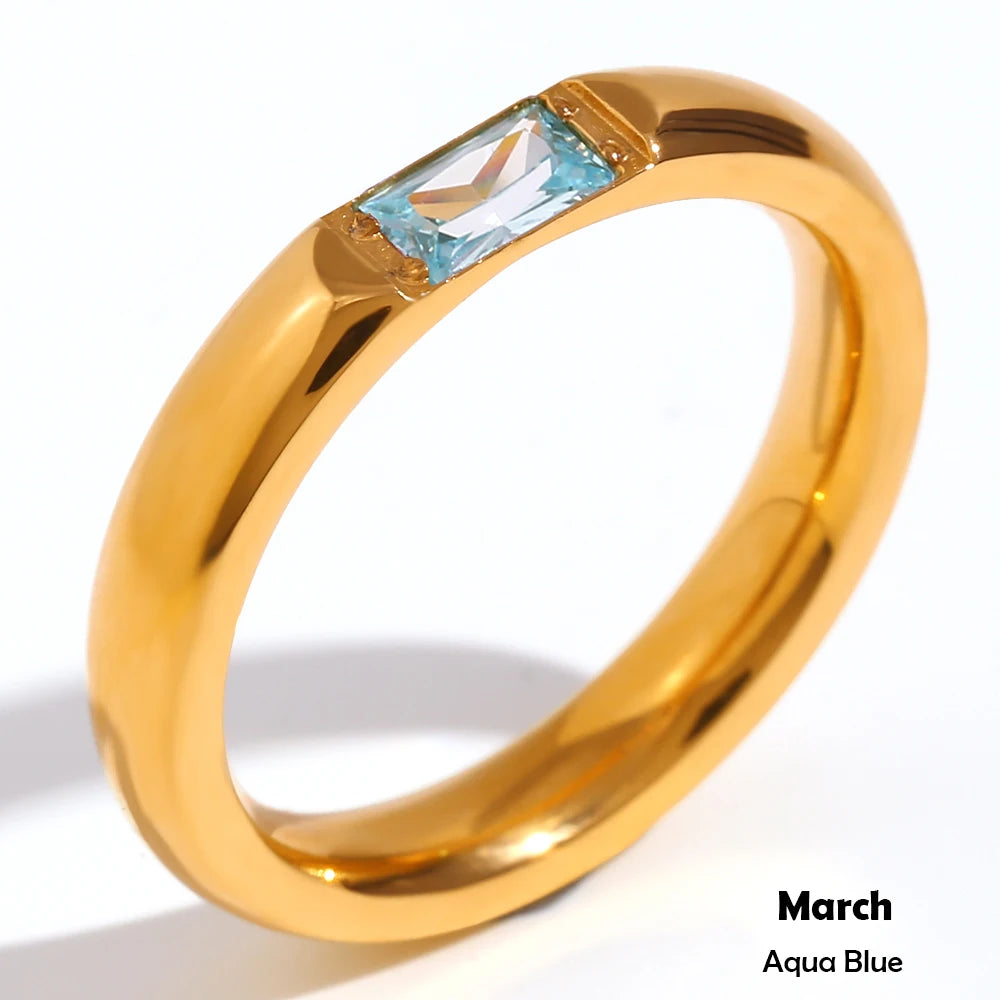 Custom Gold-Plated Birthstone Ring – view 13 – Varex HQ