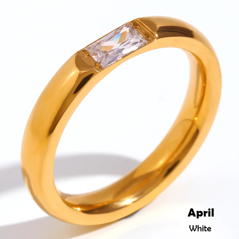 Custom Gold-Plated Birthstone Ring – view 17 – Varex HQ