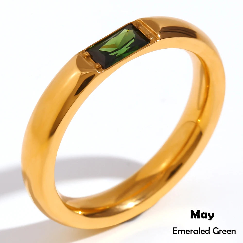 Custom Gold-Plated Birthstone Ring – view 18 – Varex HQ