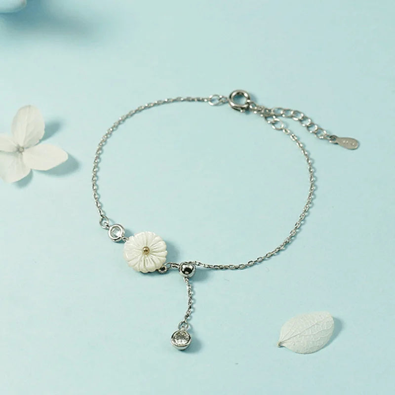 Silver-tone dazzling chain anklet, geometric chain style 3, Varex HQ