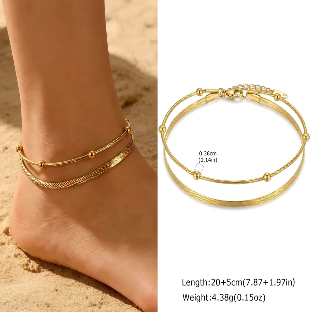 Gold-plated heart charm anklet, gift-ready presentation, Varex HQ