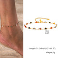 Gold-plated heart charm anklet worn on model's ankle, Varex HQ
