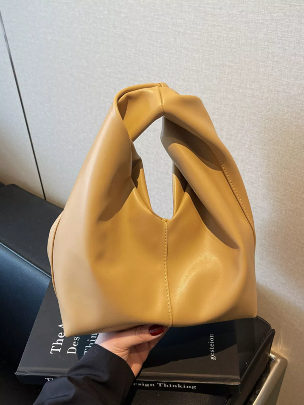 Knot Handle Hobo Bag - Vegan Leather - view 11 - Varex HQ