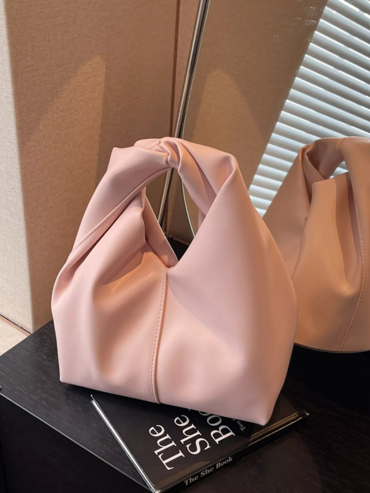 Knot Handle Hobo Bag - Vegan Leather - view 7 - Varex HQ