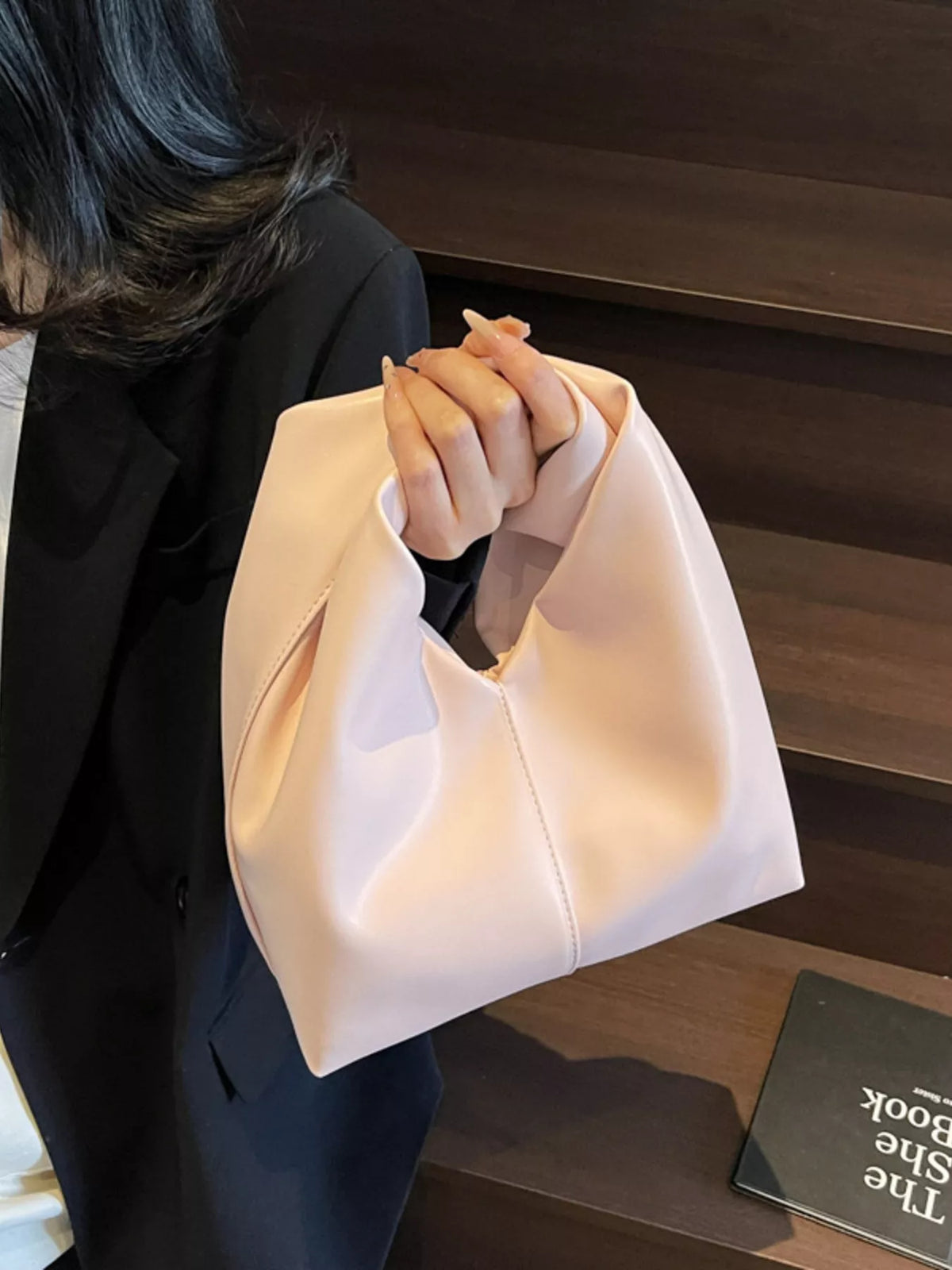 Knot Handle Hobo Bag - Vegan Leather - view 8 - Varex HQ