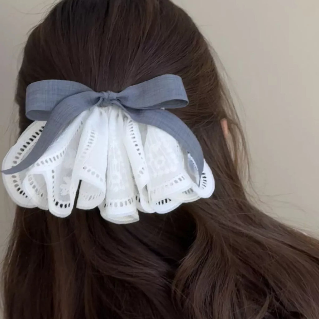 Lace Ribbon Hair Clip – Polyester, additional product photo – Varex HQ