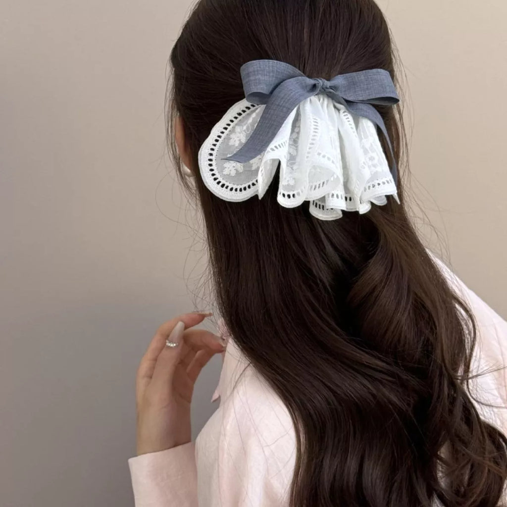 Lace Ribbon Hair Clip – Polyester, additional product photo – Varex HQ