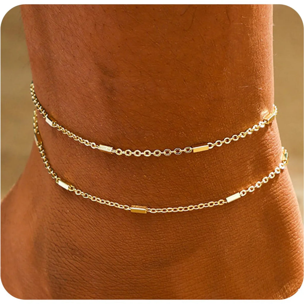 Gold-plated layered bracelet from the anklet and bracelet set, Varex HQ