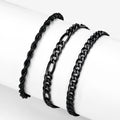 Layered chain anklet set adjustable lobster clasp detail