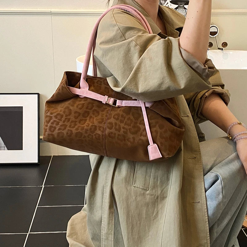 Leopard Print Vegan Leather Tote Bag, additional product photo – Varex HQ