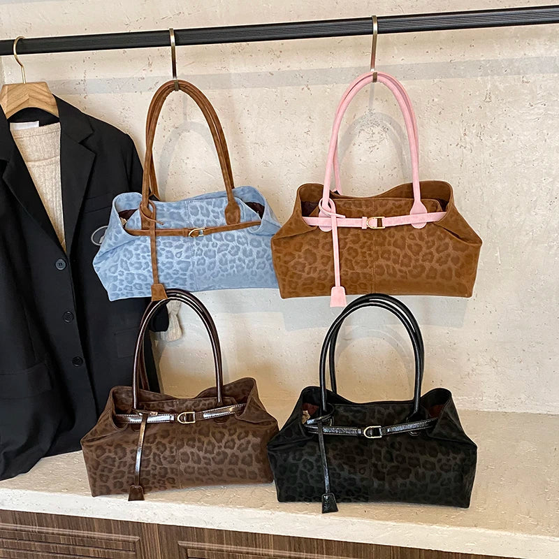 Leopard Print Vegan Leather Tote Bag, additional product photo – Varex HQ