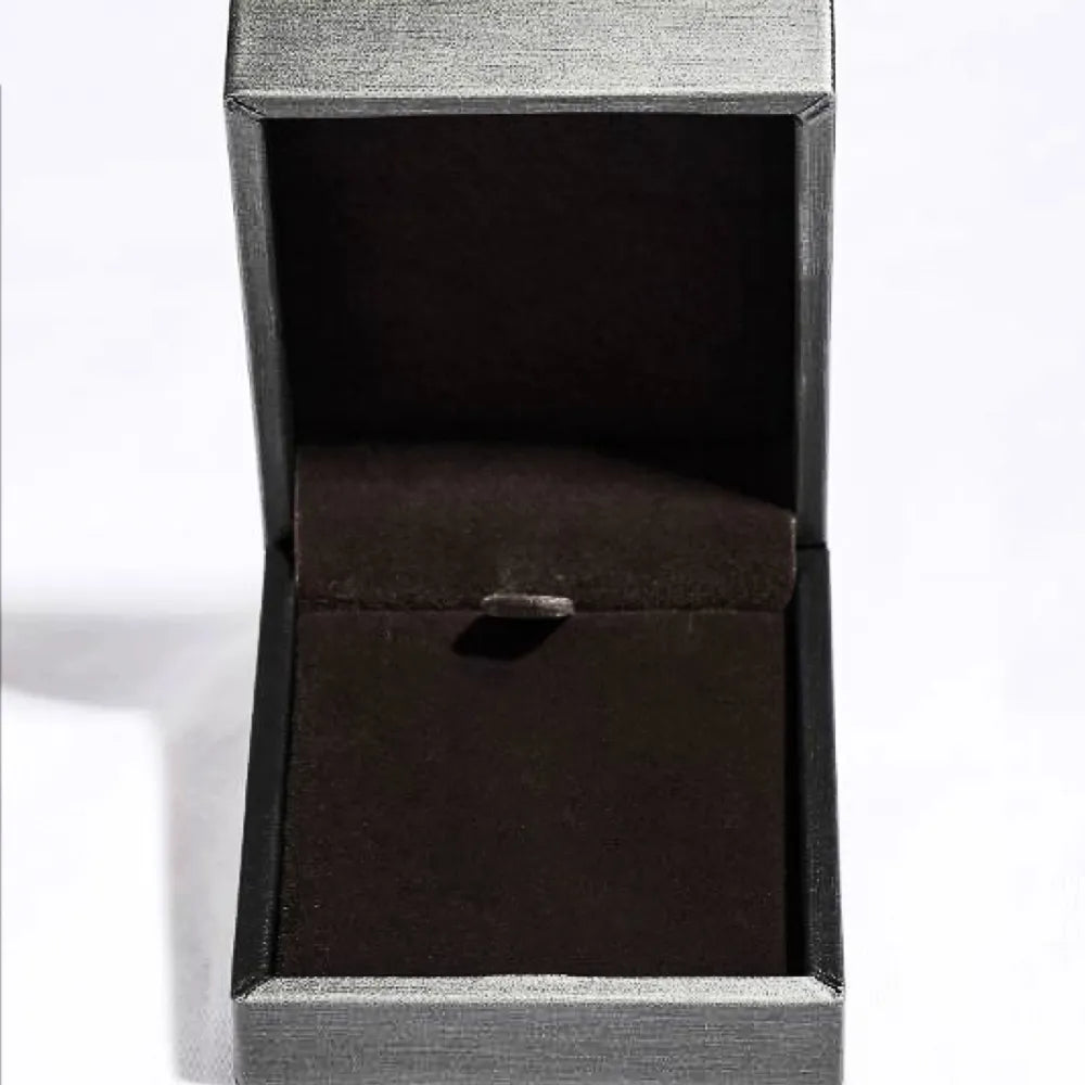 Luxury velvet-lined jewelry gift box for moissanite necklace.