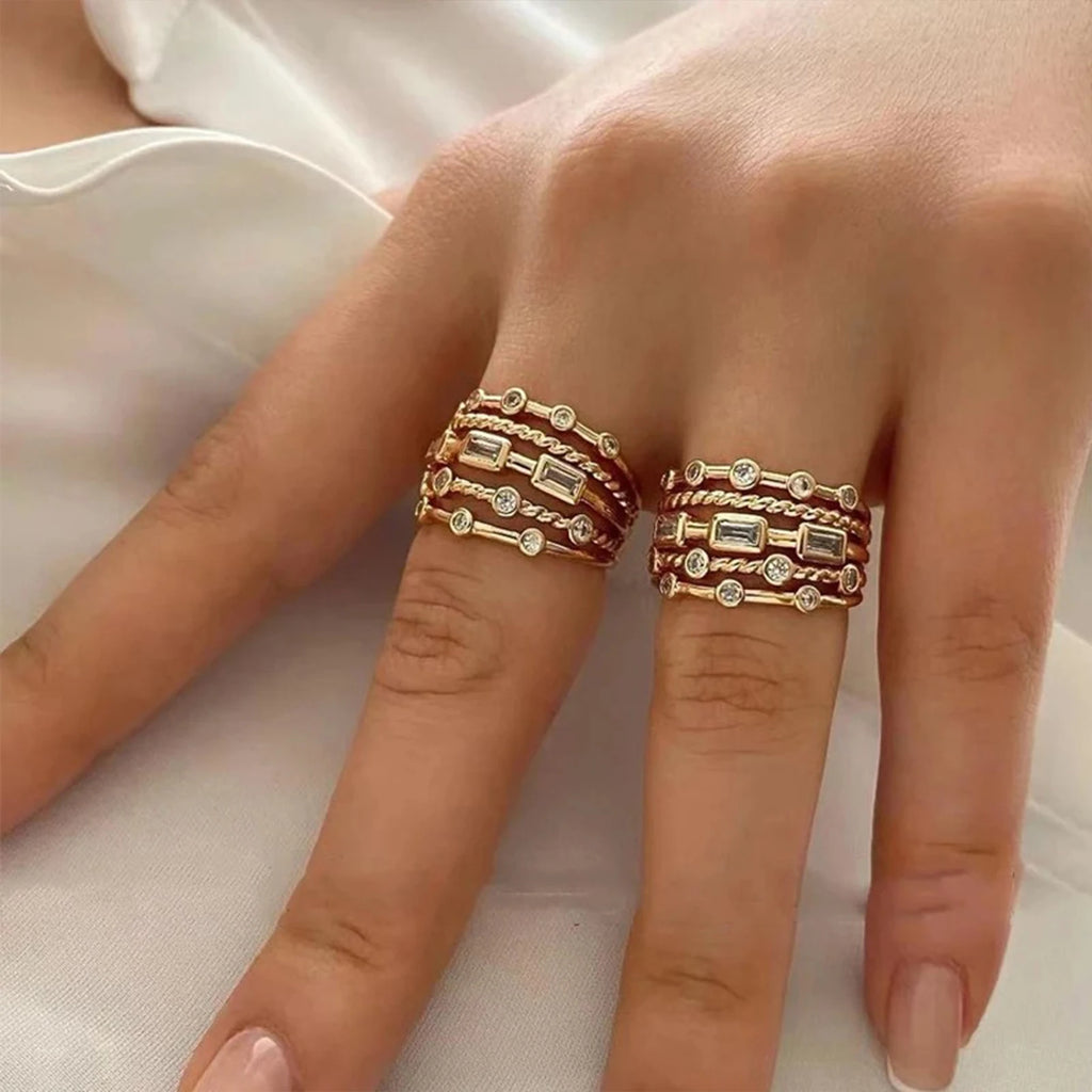 Close-up of textured rope detail and round crystal row